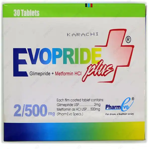 Evopride Plus Tablets 2/500mg